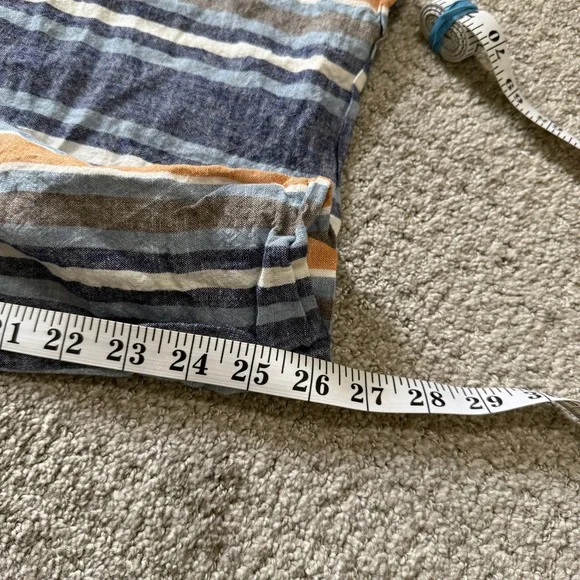 Striped Wide Leg Pants Linen Blend Medium Current Air Beachy Lounge Leisure - Picture 7 of 11